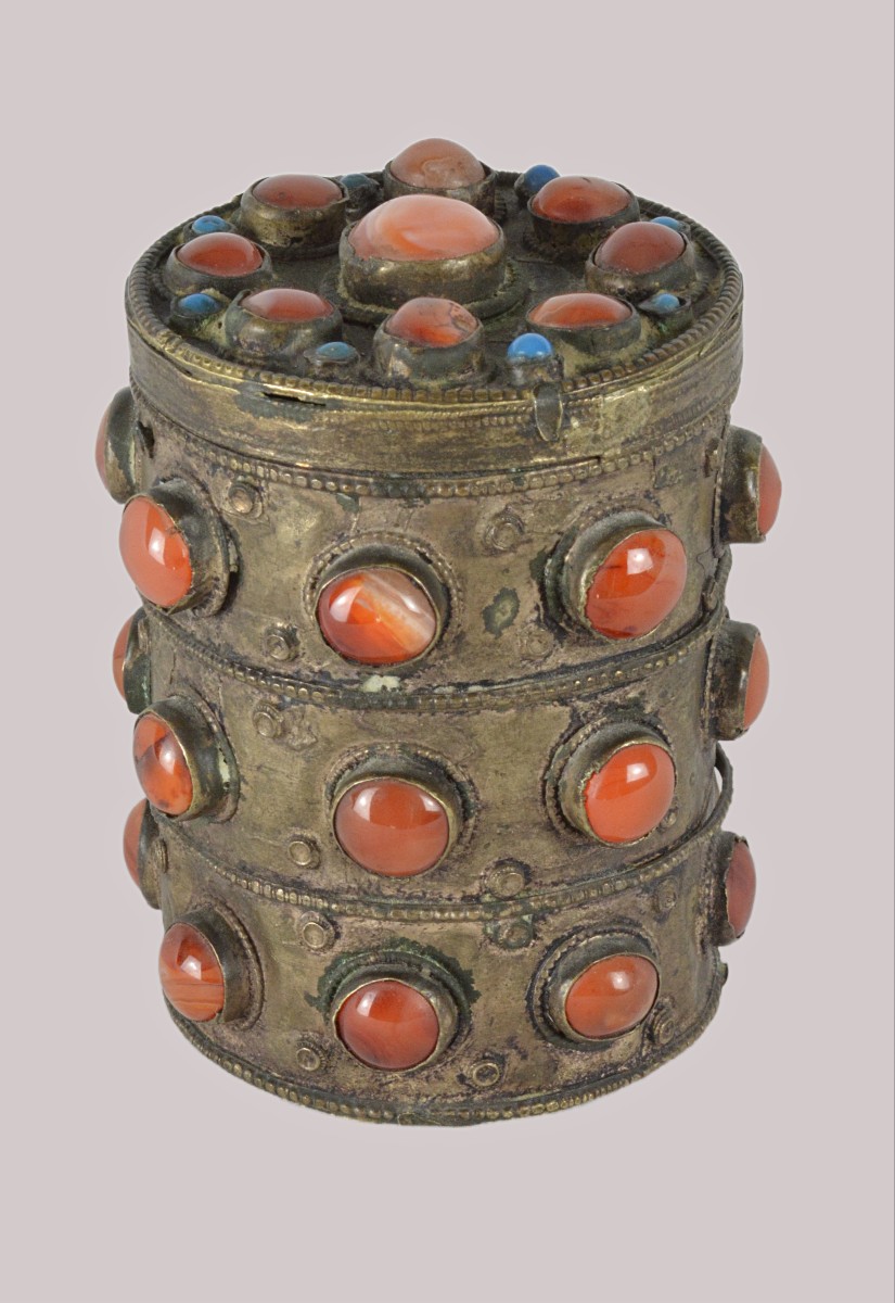 Persian Brass And Carnelian Box