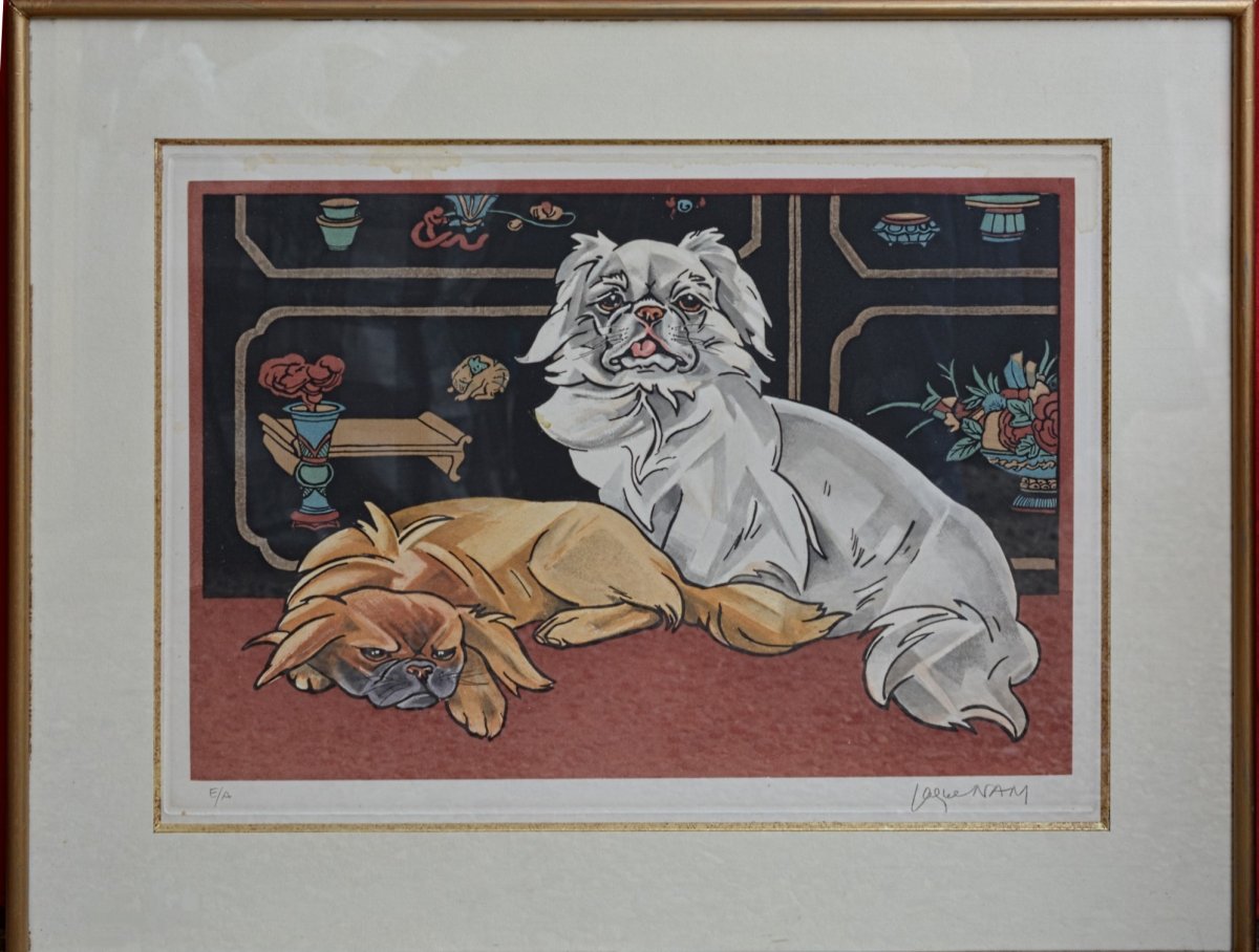 Painting Of Dogs By Jacques Nam