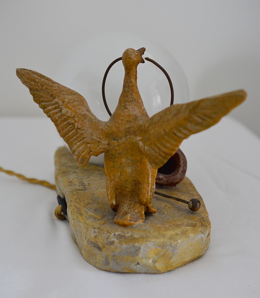 Small Goose Lamp With Circus Attributes-photo-2