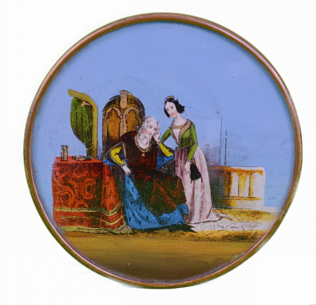 Boîte fixé sous verre d'époque Napoléon III-photo-3