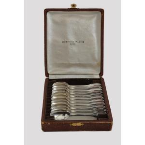 Small Silver Spoons In A Box