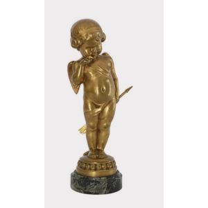 Bronze Of Cupid By Lucienne Heuvelmans