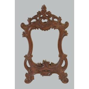 Carved Wood Photo Holder