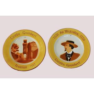 Pairs Of Commemorative Provençal Plates