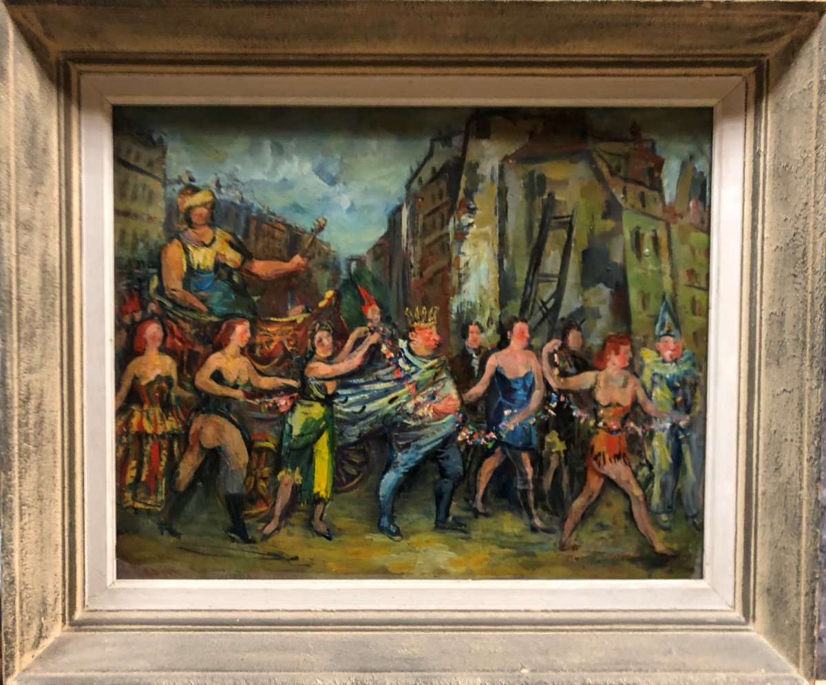 Joseph LEVIN (1894-1979): "Défilé du Bal des Quat'z'Arts" Ecole de Paris; Les années folles-photo-2