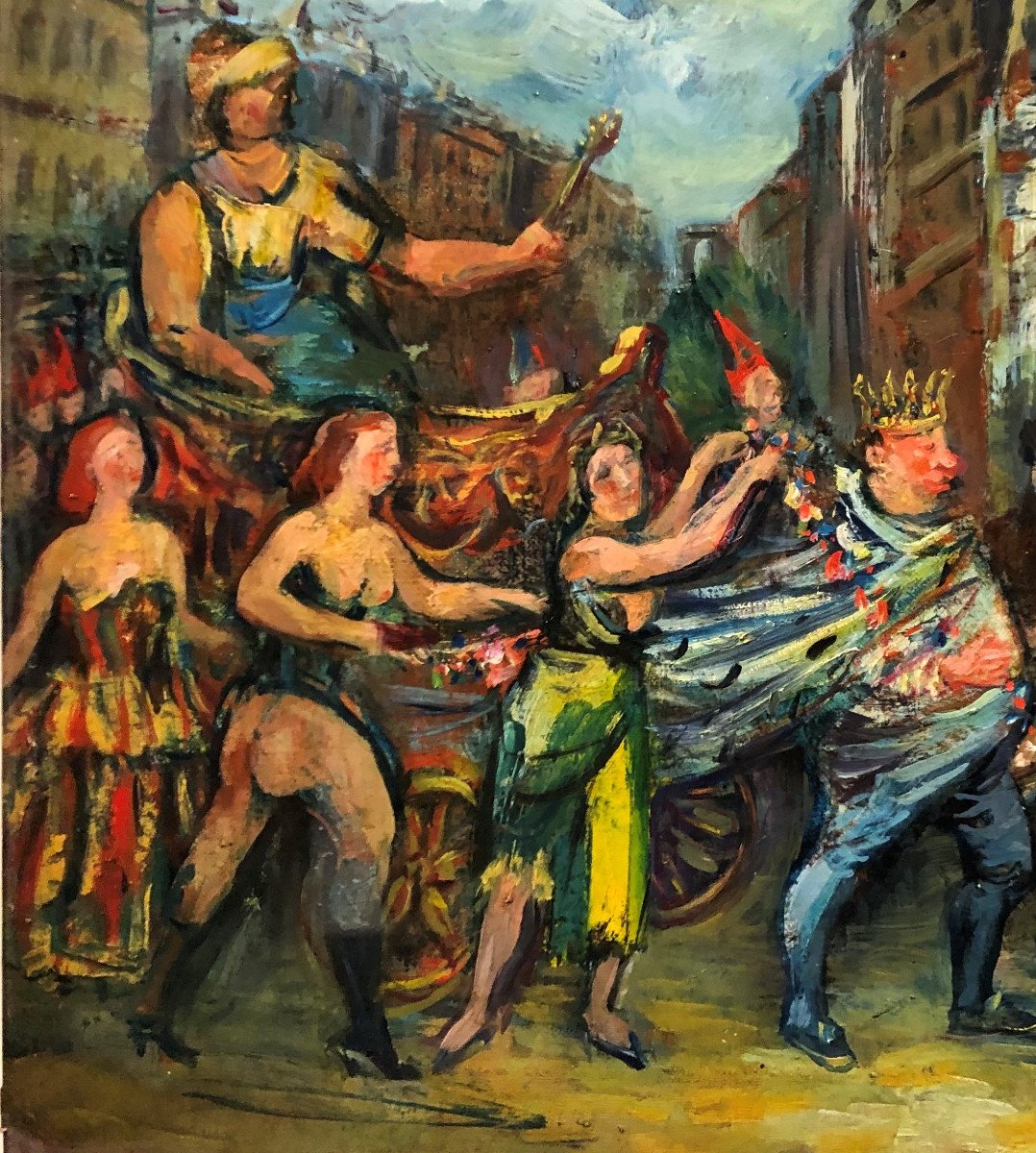 Joseph LEVIN (1894-1979): "Défilé du Bal des Quat'z'Arts" Ecole de Paris; Les années folles-photo-3