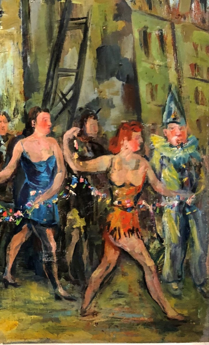 Joseph LEVIN (1894-1979): "Défilé du Bal des Quat'z'Arts" Ecole de Paris; Les années folles-photo-4