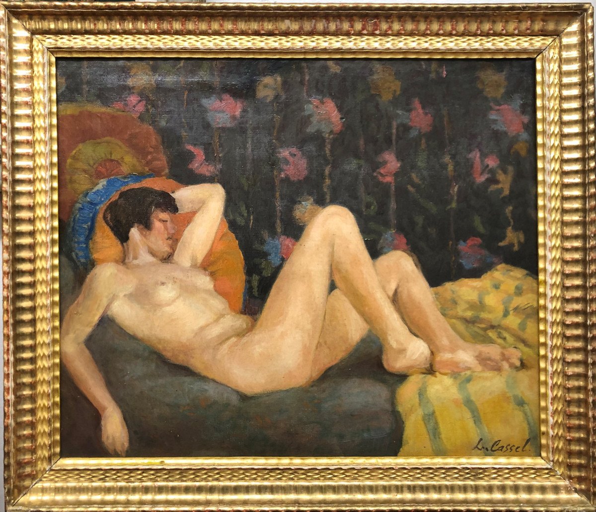 Léon CASSEL (1873 Lille-1961 Paris): "Nu androgyne" Art-déco, Post-impressioniste