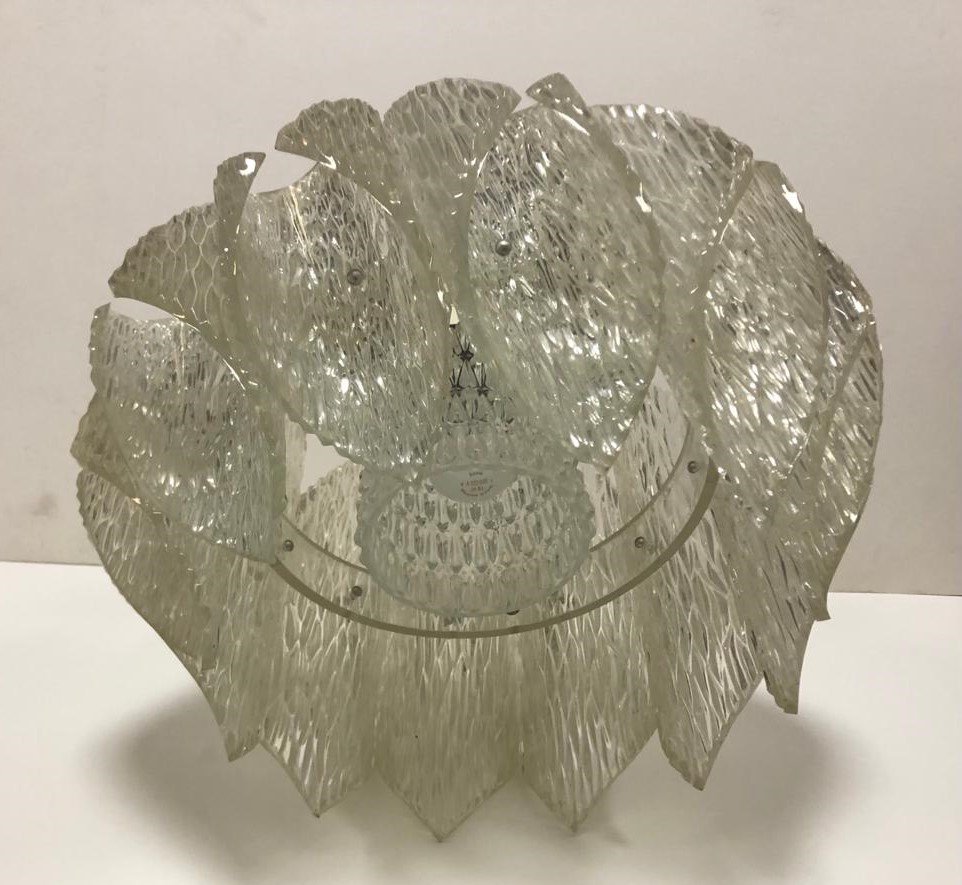 Vintage; Design: "Lustre Space age (ère spatiale)" en Lucite; de J. T. Kalmar,Autriche, vers 70-photo-4