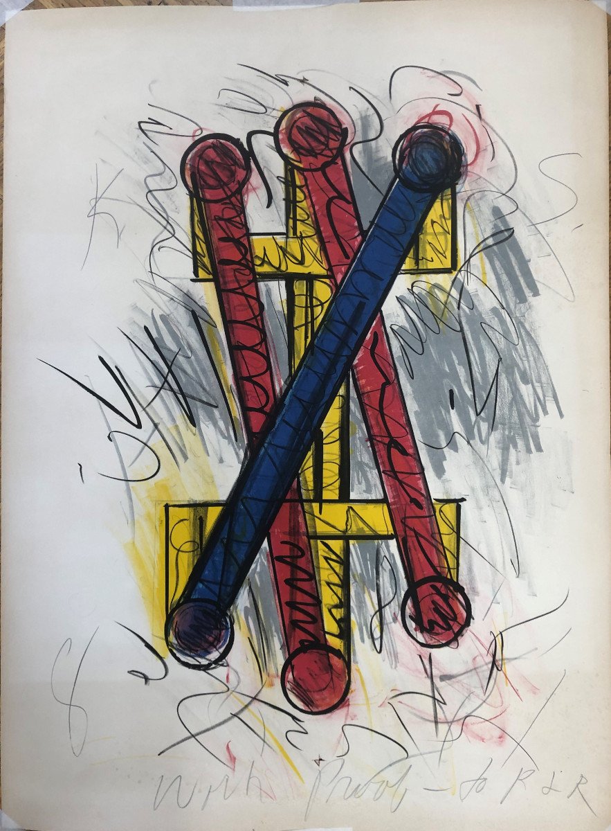 Keith Sonnier (1941-2020) Americain:"sans Titre"; Technique Mixte, Monogrammée; Minimaliste