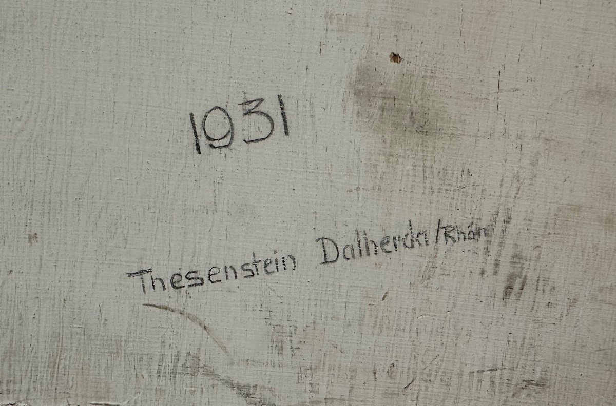 Heinz May (1878-1954):"gersfeld Dalherda Thesenstein, Rhon, Allemagne"; Oil On Pannel, Dusseldorf, Cologne.-photo-1