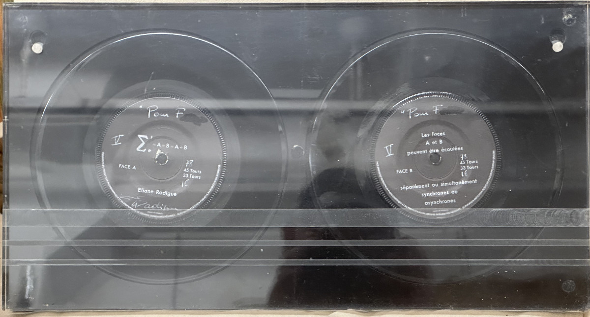  Jean-claude Farhi (1940-2012) "double Disc Eliane Radigue"; Plexiglas, Nice School; 1969-photo-3