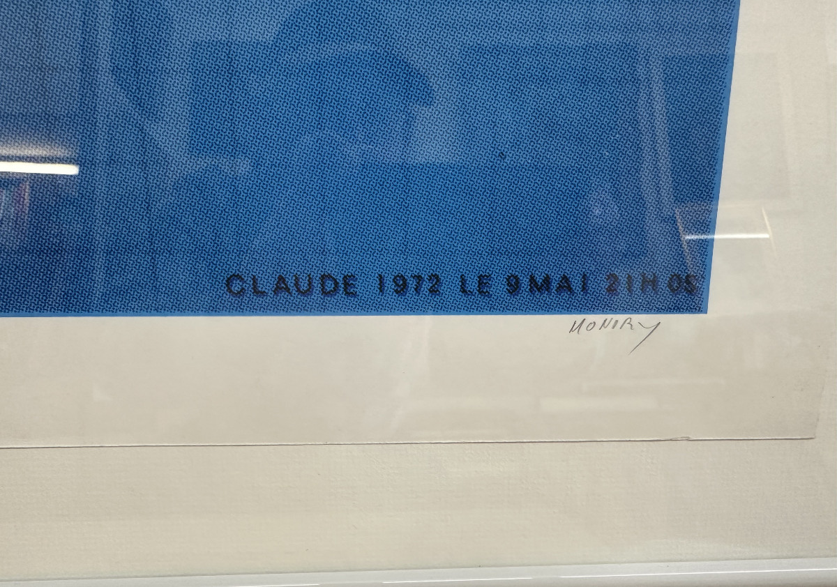 Jacques MONORY (1924-2018) "Claude 1972 le 9 Mai 21h05" Signé bas droite épreuve d'artiste séri-photo-3