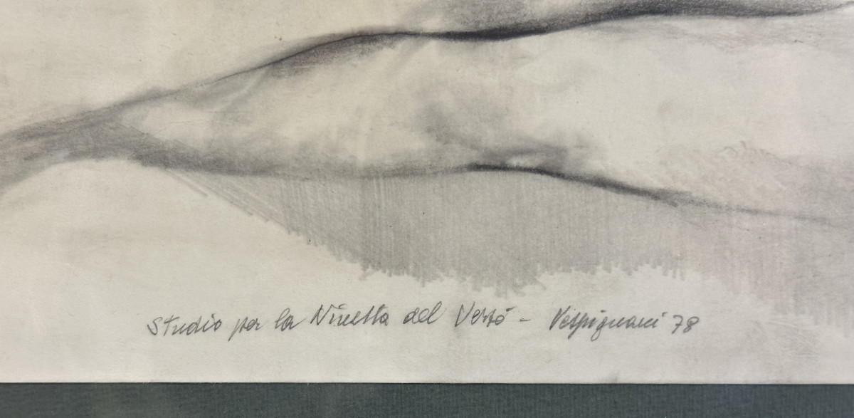 Renzo VESPIGNANI (1924-2001) Rome Italien"Studio per la Ninetta" 1978 crayon dur. Pasolini-photo-1