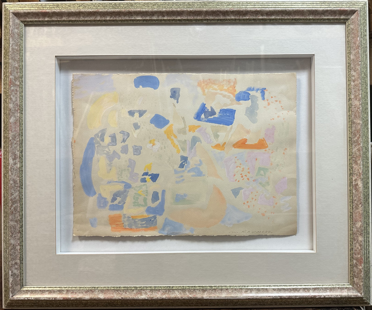 Marie RAYMOND (1908-1988) "Composition " Gouache signée bas droite Expressionnisme abstrait-photo-3