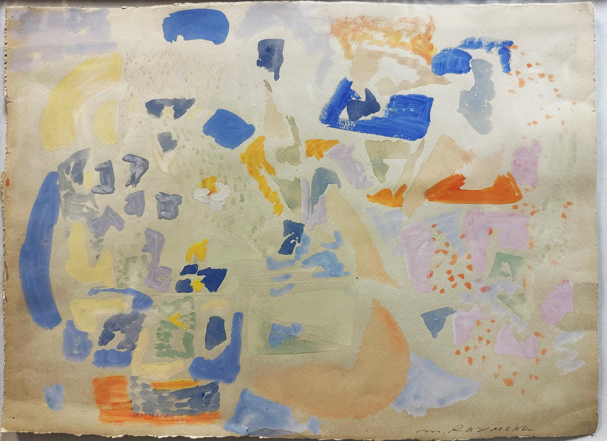 Marie RAYMOND (1908-1988) "Composition " Gouache signée bas droite Expressionnisme abstrait