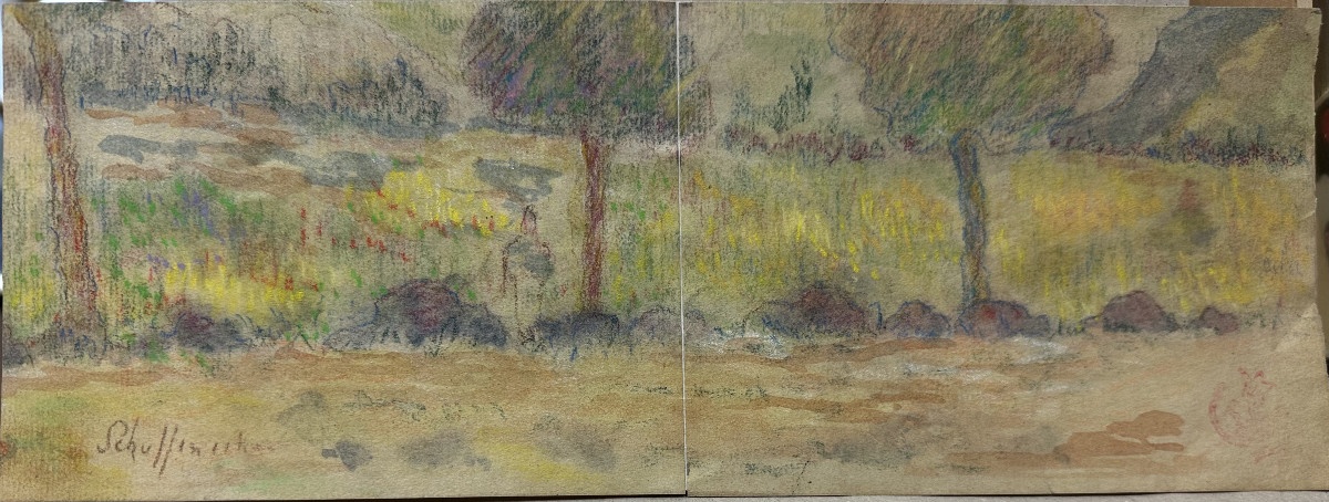 Claude émile Schuffenecker (1851-1934) "landscape Nabis" Signed Lower Left, Workshop Stamp Lower Right