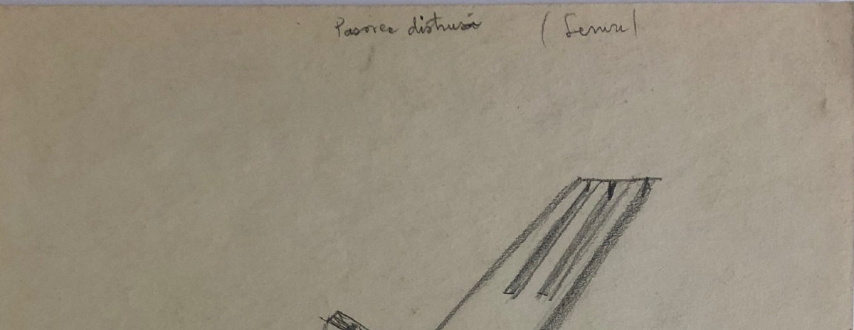 Paul Neagu (1938, Bucharest-2004, London) "soarele" Graphite On Paper Signed Lower Left-photo-3