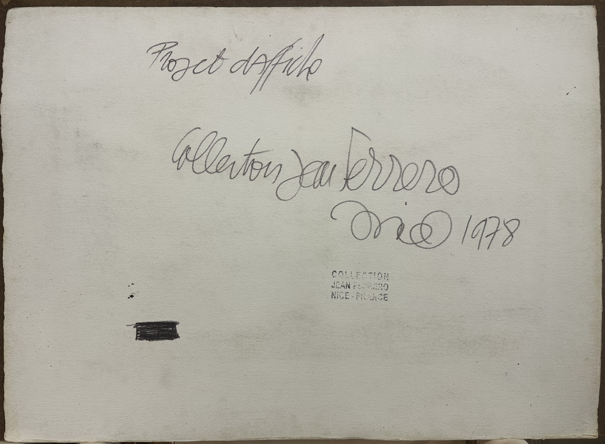 Philippe Roessler (XX°) "Projet d'affiche pour Galerie Nice" Gouache signé , daté 78 bas droite-photo-1