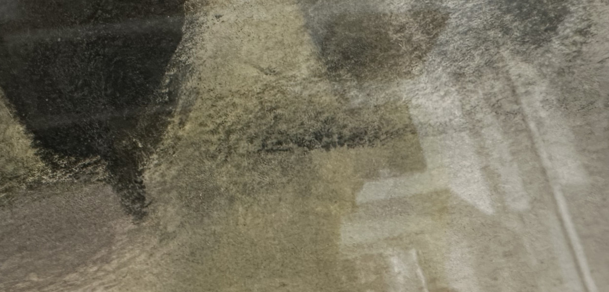 20th Century Abstract School "composition" Watercolor And Gouache, Illegibly Signed Lower Right, 49 X 29 Cm-photo-4