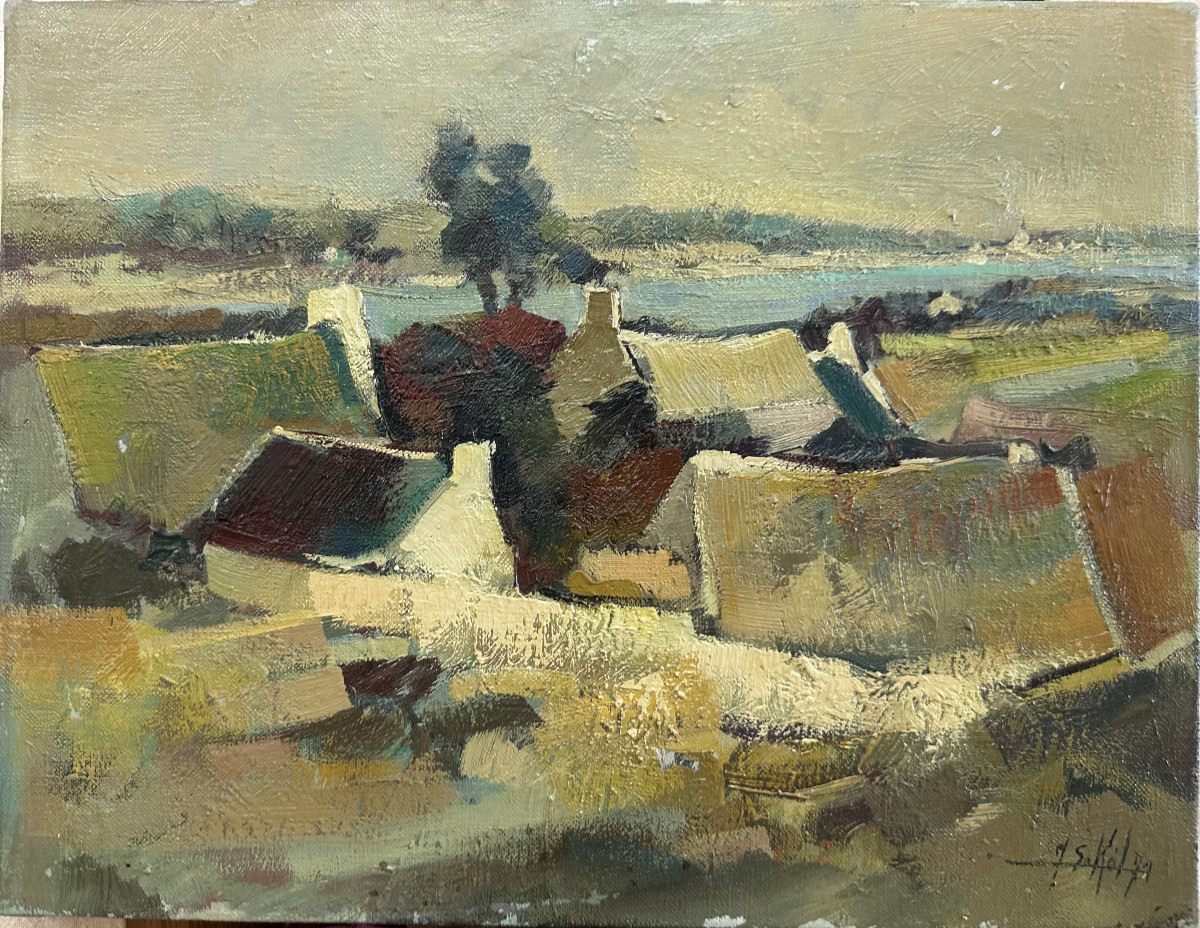 Jacques Sokol (1933-2023) French "ile De Bréhat" Oil On Canvas, 1972"