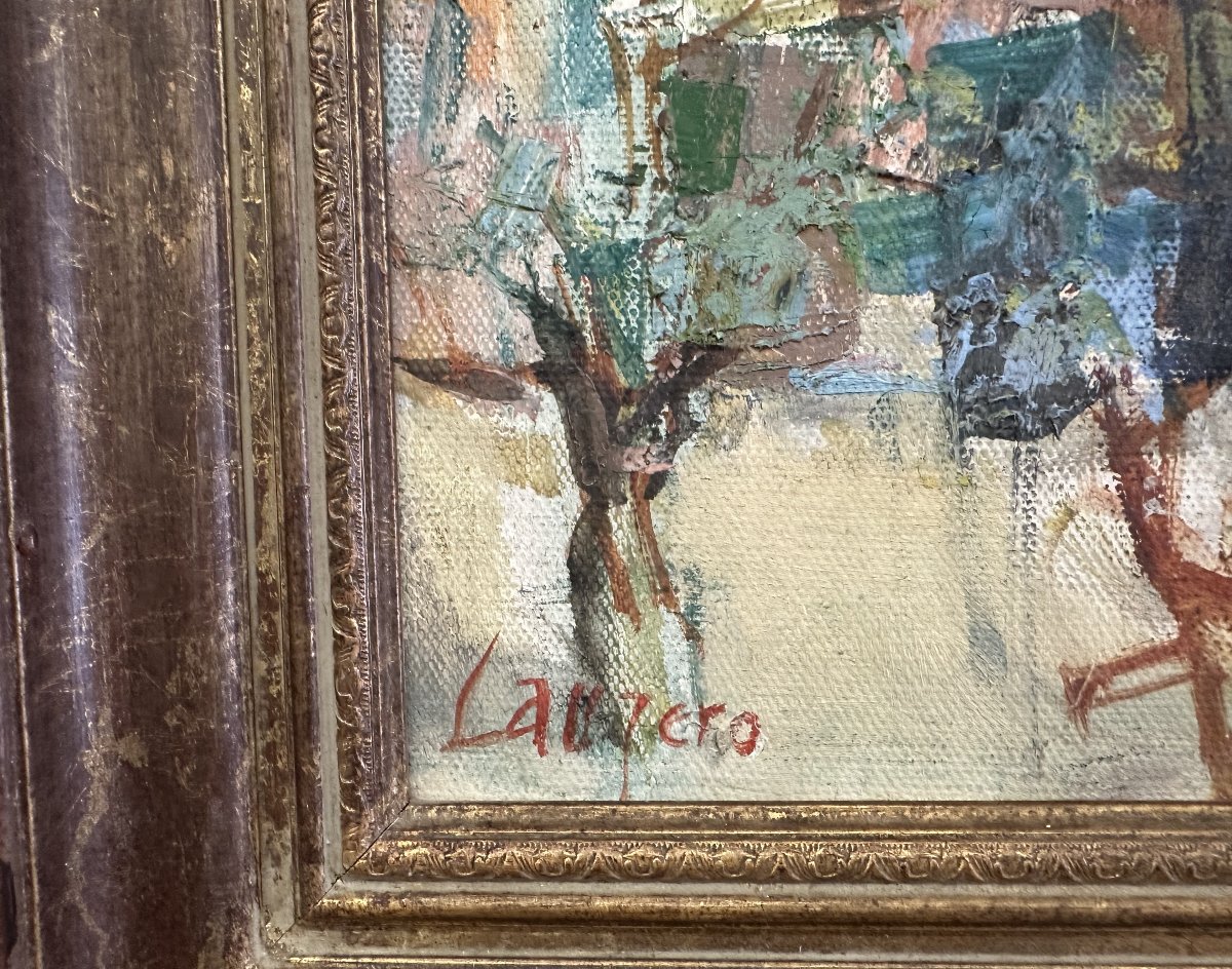 Albert LAUZERO (1909-2006) Fleurance "Vendanges en Gascogne" huile sur toile signée répertoriée-photo-3