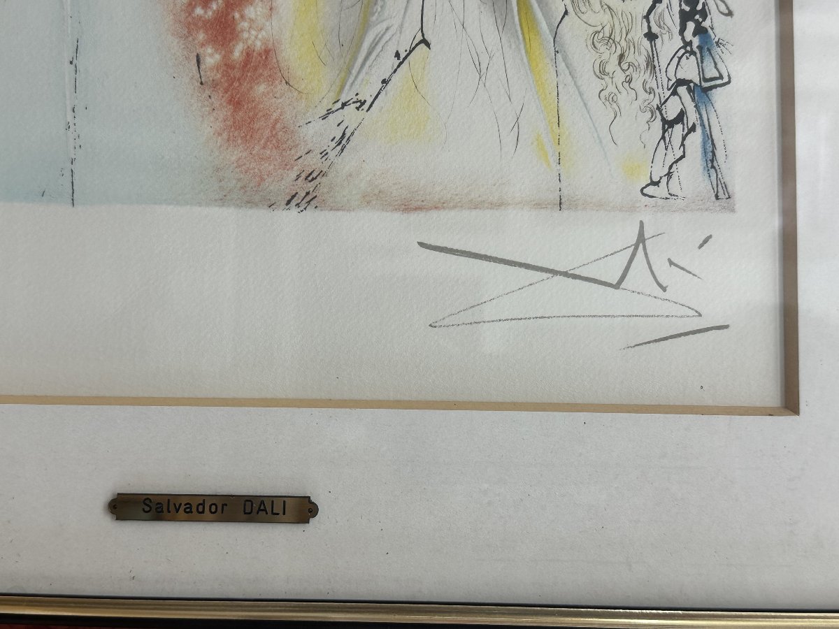 Salvador Dalí (1904–1989), Lithograph "lady Godiva, Dalí's Horses," Grapholith, 1981-photo-3