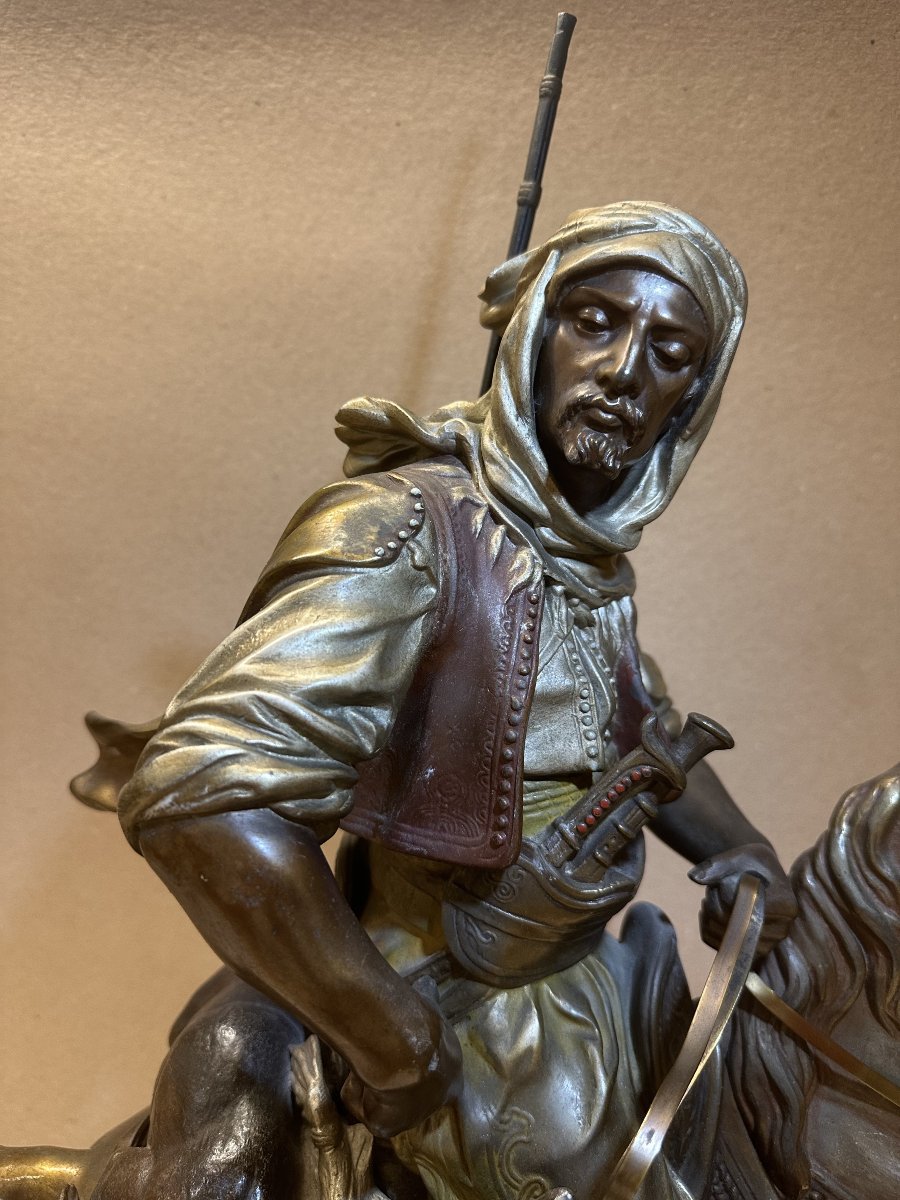 "arabian Rider" After Barye Fils & Guillaumin;  Beautiful Early 20th-century  Lovely Patina