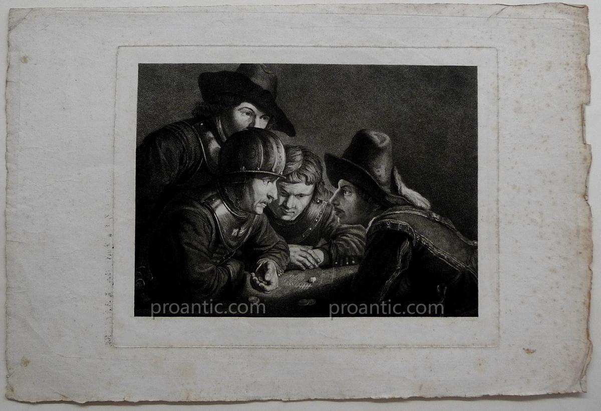 Koch Friedrich (1771-1832) "the Dice Players"-photo-2