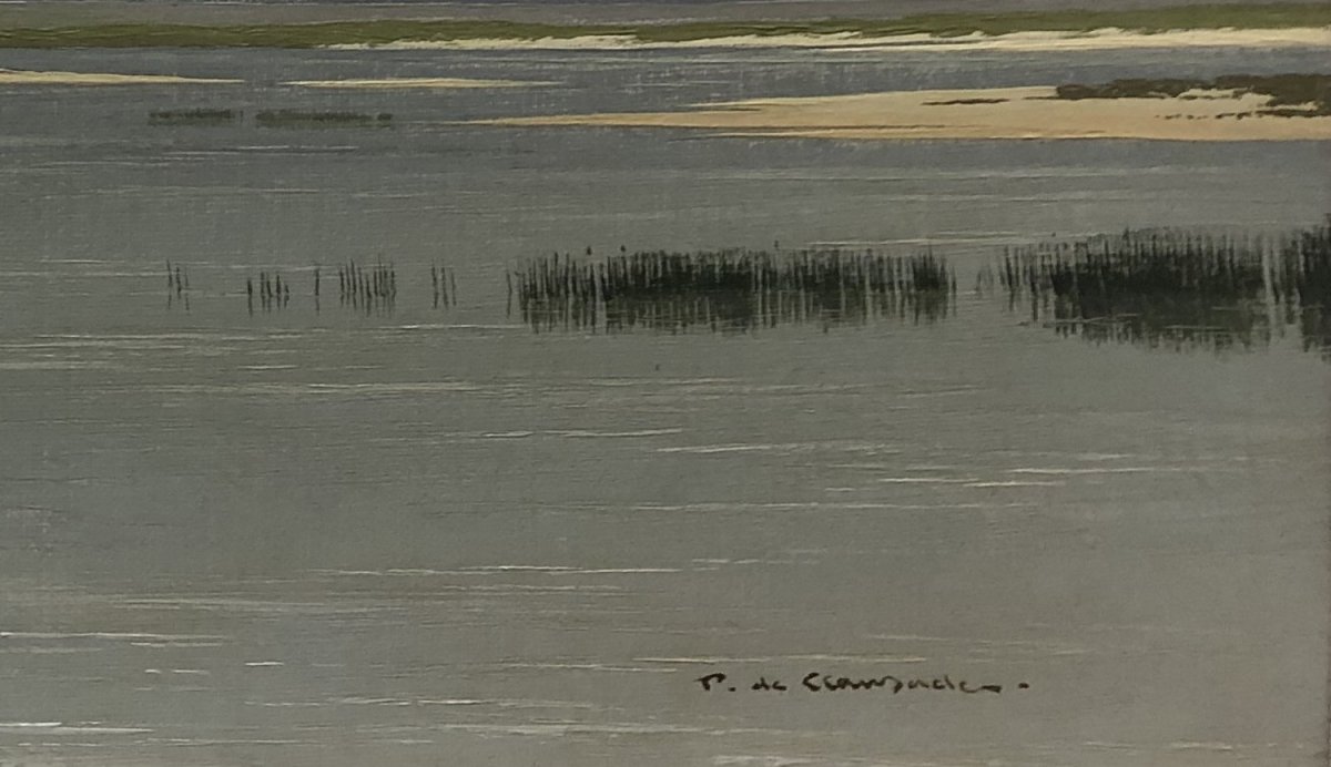 Pierre De Clausade (1910-1976) "Paysage des bords de Loire"-photo-3