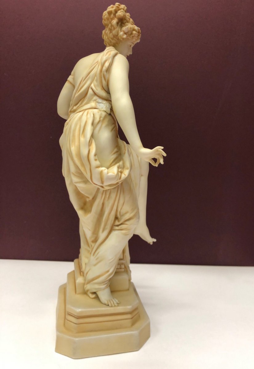 Biscuit From La Manufacture Muller In Rudolstadt, (germany) "woman With A Lyre"-photo-2