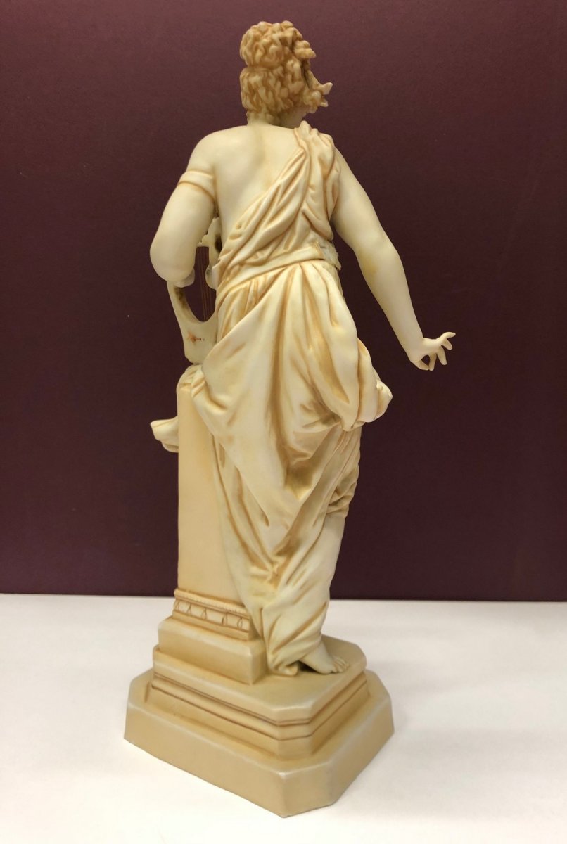 Biscuit From La Manufacture Muller In Rudolstadt, (germany) "woman With A Lyre"-photo-3