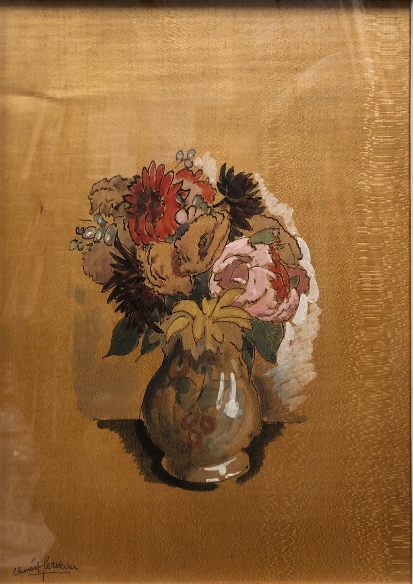 ClÉment-serveau (1886-1972): "flowers In A Vase"