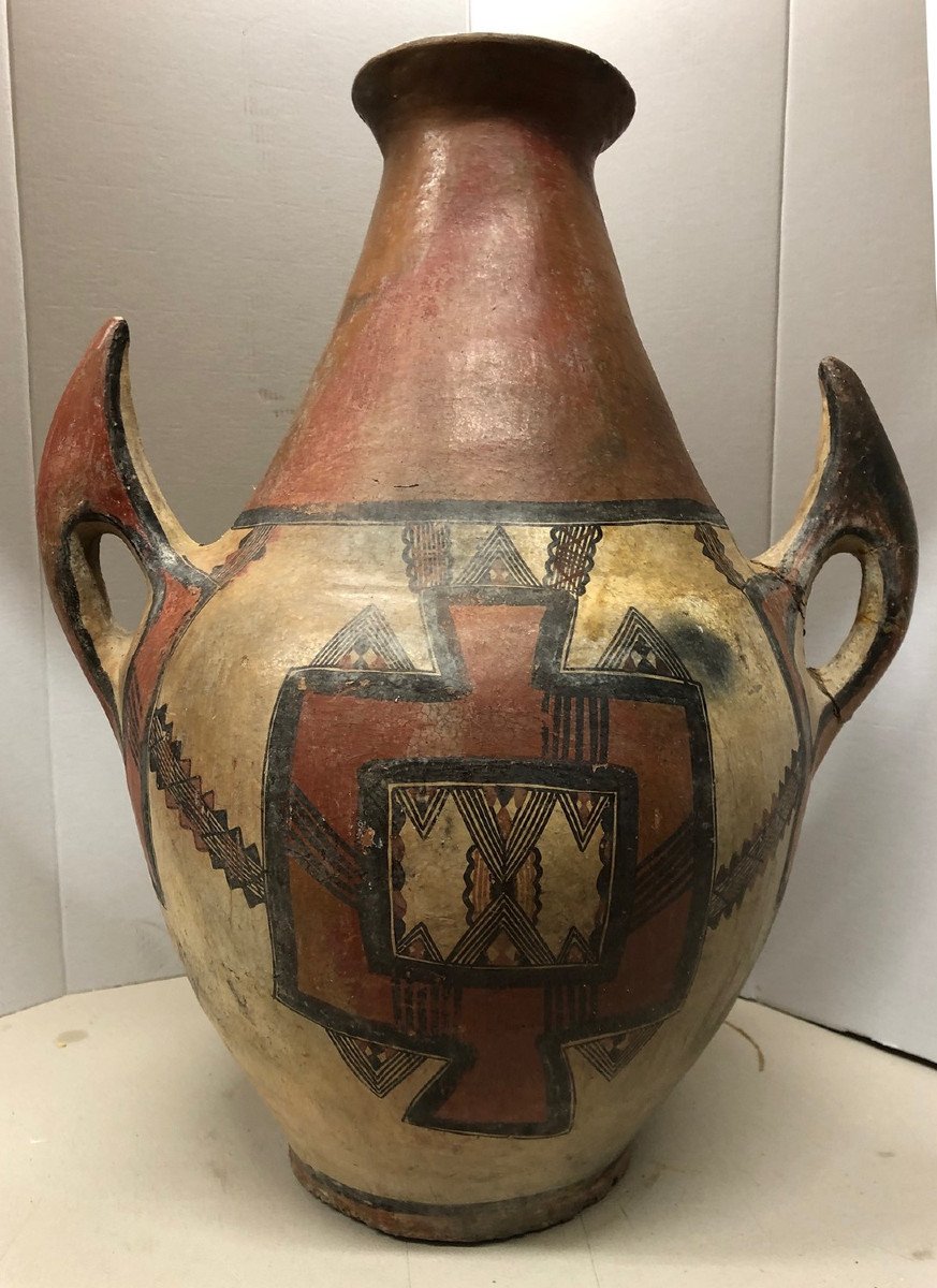 Beautiful And Important Berber Jar With Horned Handles