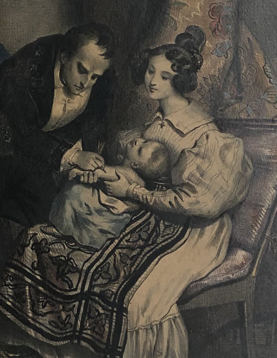 Achille DEVÉRIA (1800-1857):Invention du vaccin ou immunisation célébré par Devéria vers1830