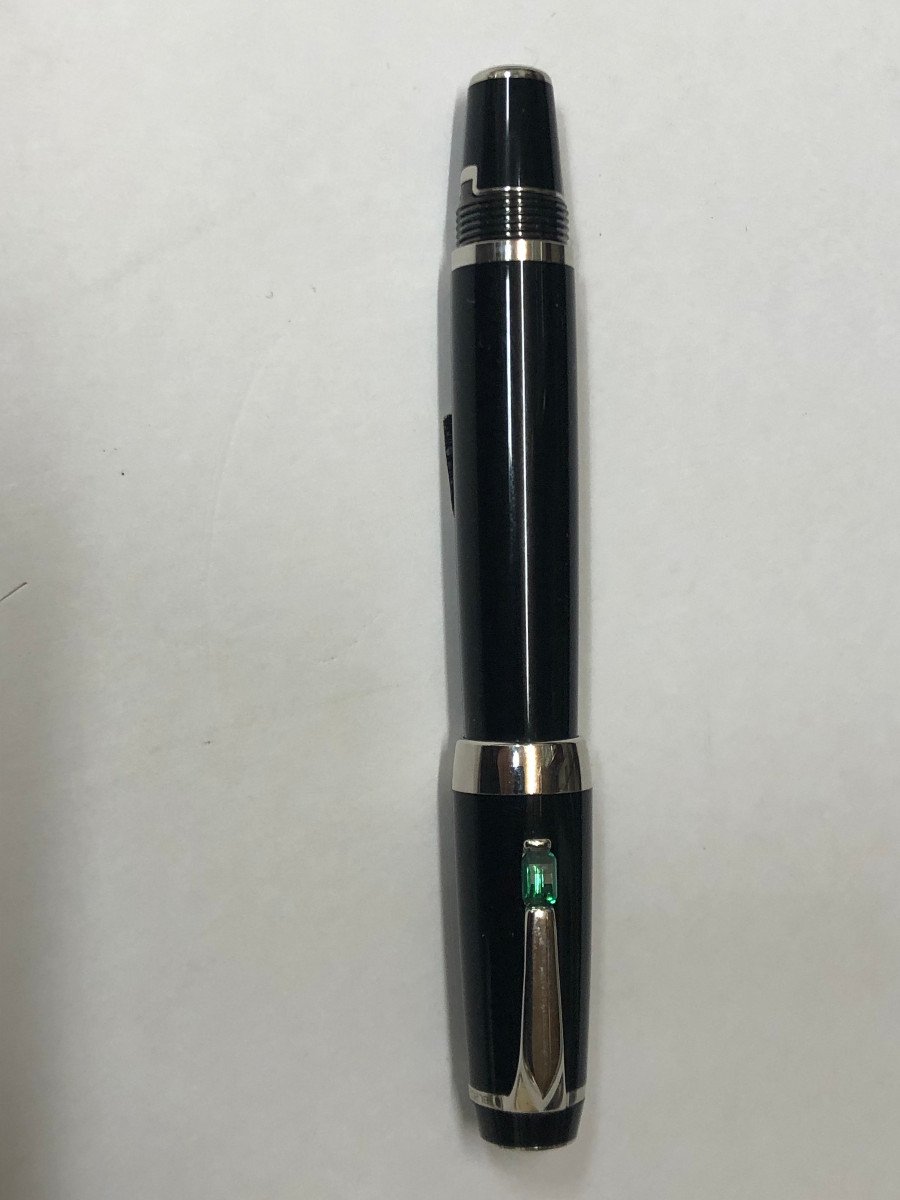 Rare Montblanc - Bohème With Emerald Fountain Pen - Good Condition - 14k 