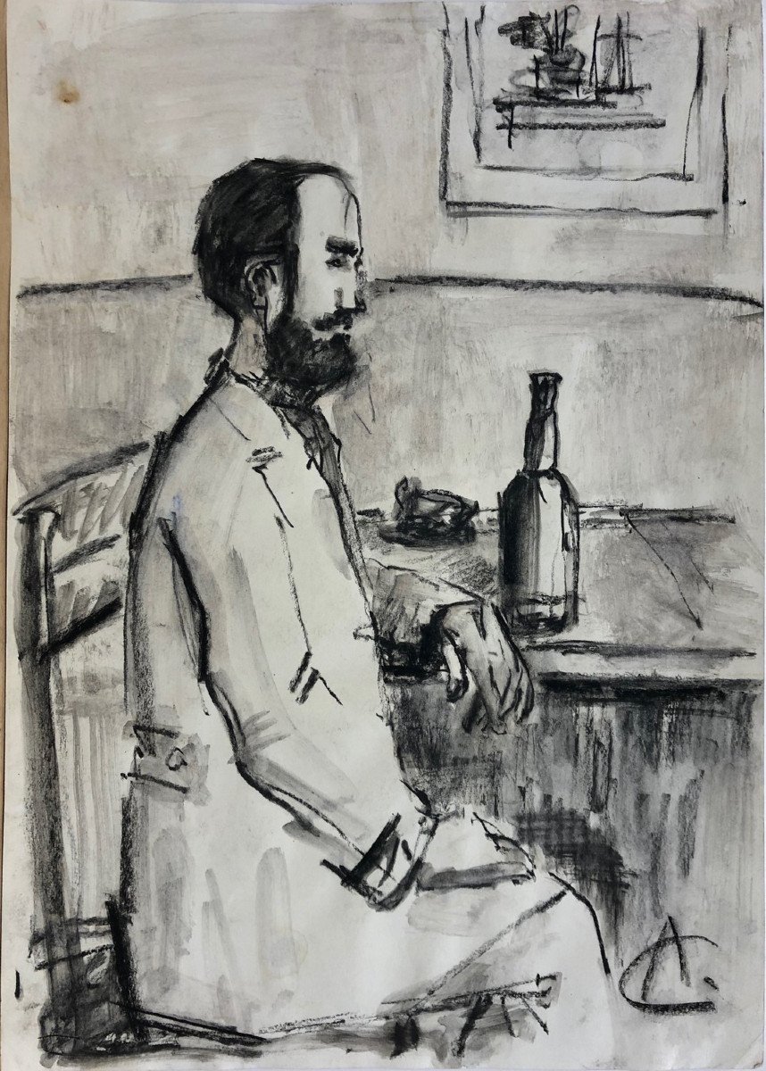 Ciucurencu Alexandru (1903-1977) "presumed Portrait Of Theodor Pallady" Romania
