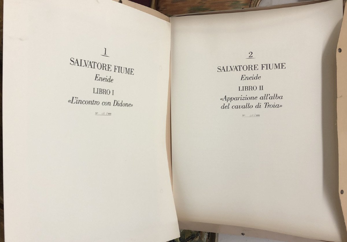 Salvatore Fiume, Italie, 1915–1997: "Eneide", 15 lithographies numérotées1989 -1990; Portfolio-photo-7