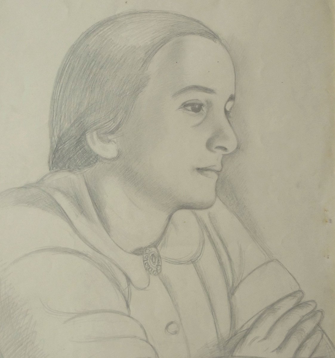Knutson Greta Tzara (1899-1983): "portrait Of Janine Picabia" Swedish; Surrealist, Dated 1927-photo-2