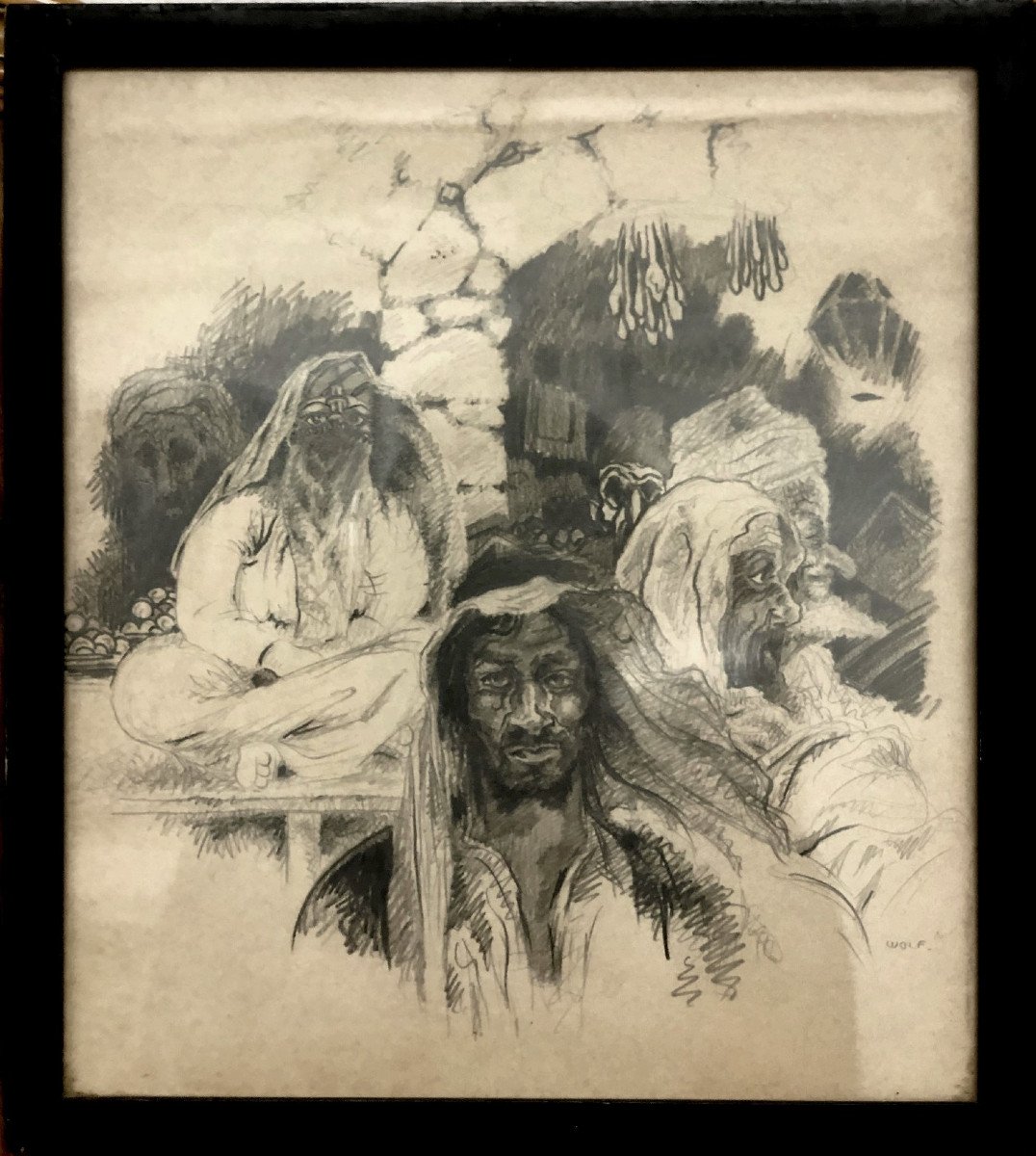 GUSTAV WOLF; Östringen 1887-1947 Greenfield/USA; Juif Allemand : "Types sémites"-photo-1