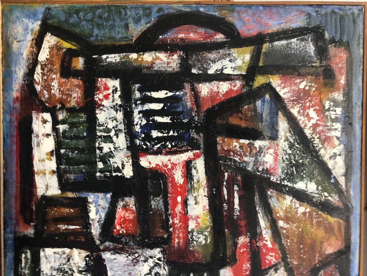 Levin Joseph (1894-1979) Russe; Ecole de New York "Composition"-photo-3