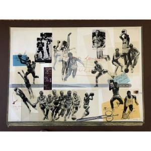 Howard Kanovitz 1929–2009 : "basketball Pinboard 1969"; Serigraphie, Conservé à La Tate Britain