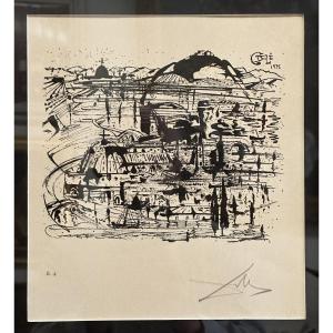 Salvador DALI (1904-1989)"Babaou" Xylographie, signée et datée 76 dans la planche haut droite