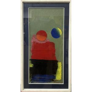 Pavel Andreevich Mansurov павел мансуров 1896-1983 Russian "composition" Oil On Panel