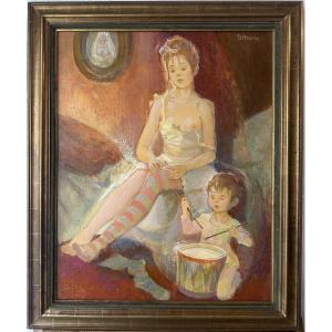 Bernard Peltriaux (1921–1999) Reims “reveille Matin” Oil On Canvas, Signed Upper Right