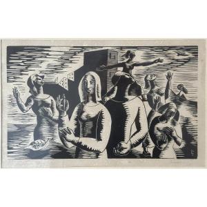 Léopold Survage (1879–1968) The Miracles Of The Days, The House (1931) Woodcut, 32.5 X 51 Cm