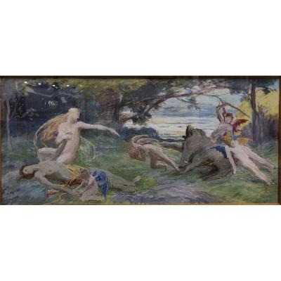  Pierre Puvis De Chavannes (ecole de.) (1824-1898)  