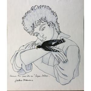 Jean MARAIS (1913-1998): "Comme lui vous êtes un Super-Môme", lithographie originale