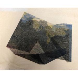 Noël Dolla (1945): "tarlatan Folded, Study N° 7 On A Gray Background"