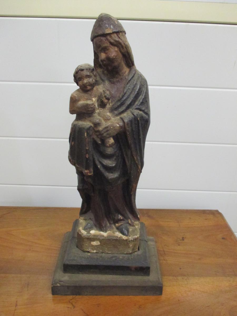 Statue vierge à l'enfant